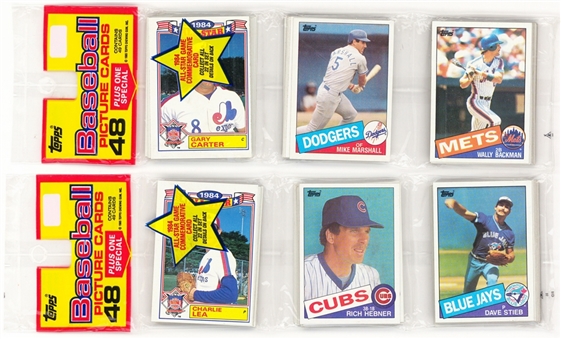 1985 Topps Baseball Unopened Rack Packs Pair (2)